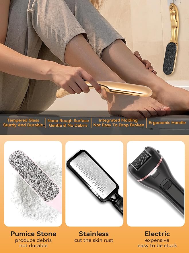 Beyond The Cream Veins Grain Foot File, Nano Glass Foot File, Hard Skin Callus - Image 2