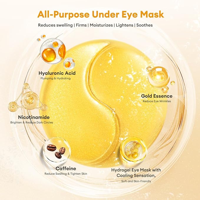 Under Eye Patches Gold Essence Hydrogel Eye Masks - Image 3