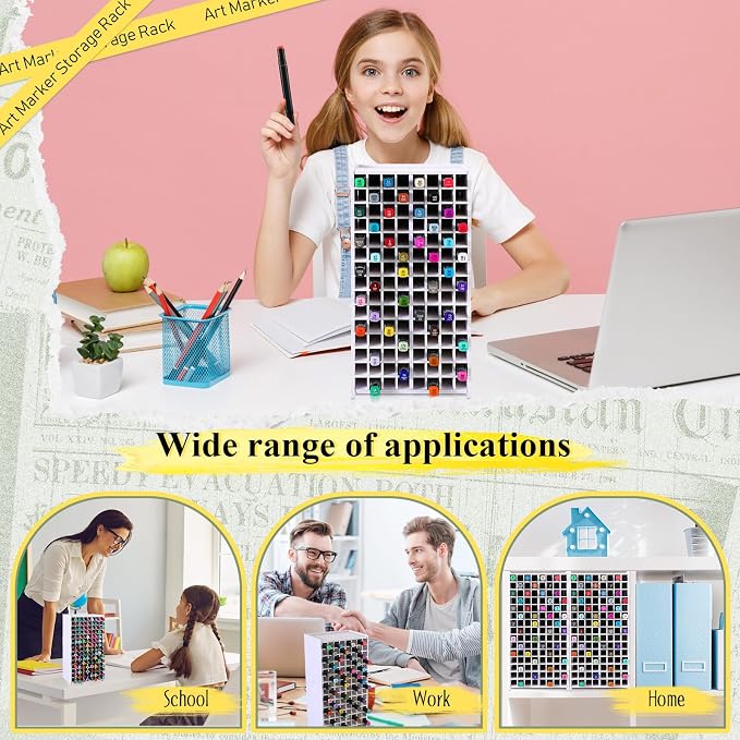 Sunnychicc 2 Pack Marker Storage Organizer, 240 Slots Total Art Supply Holder - Image 6