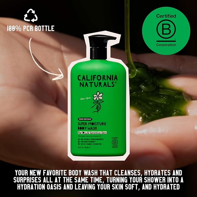 California Naturals Super Moisture Body Wash, Gentle Shower Gel Cleanser - Image 5