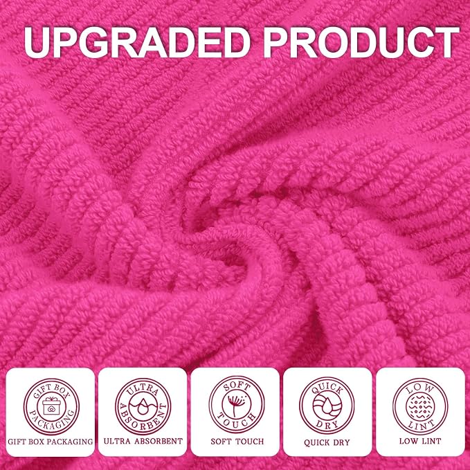 Hot Pink Bath Towels - Image 2