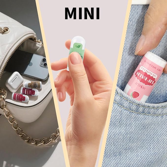 Mini Lip Balm 25 Pack, Natural Lip Balms - Image 5