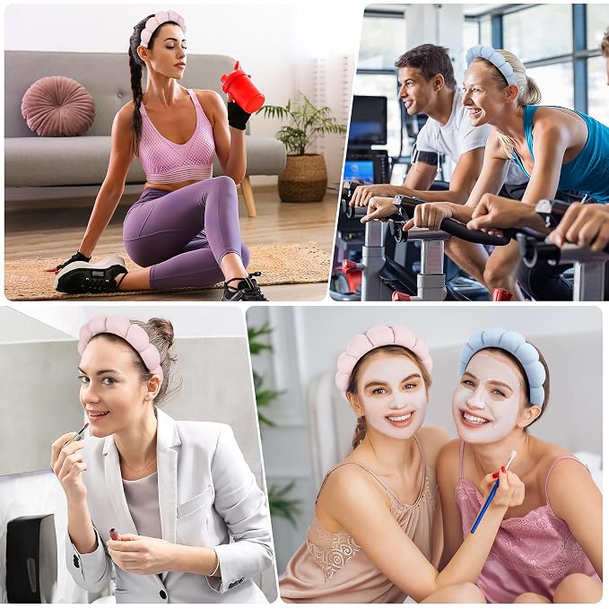 Ztomine Spa Headbands for Washing Face or Facial, Terry Cloth Headband Wash - Image 6