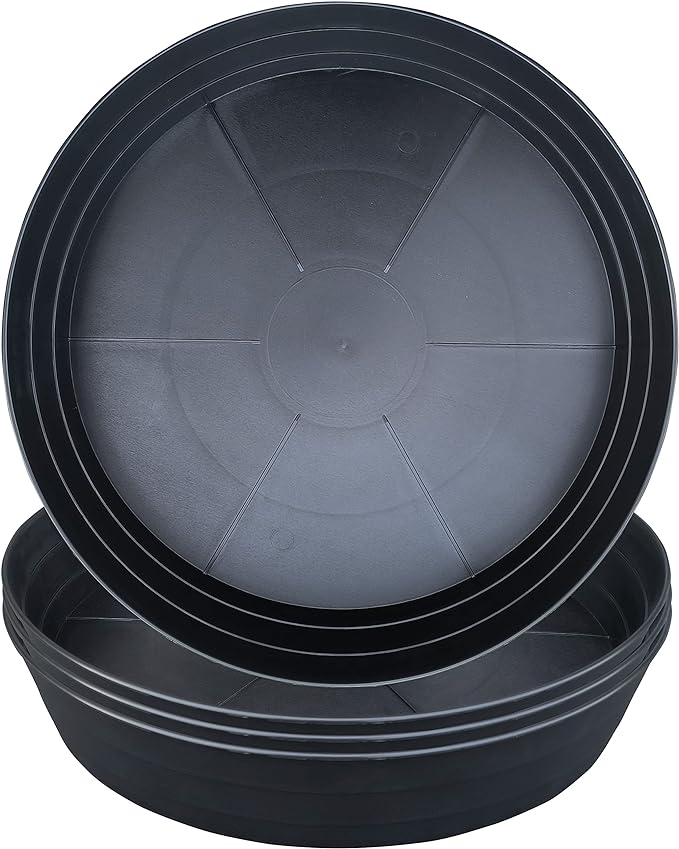 LWALRS Plant Saucer 14 Inch, 4 Pack Extra Large Planter Saucer, Plastic Plant by LWALRS