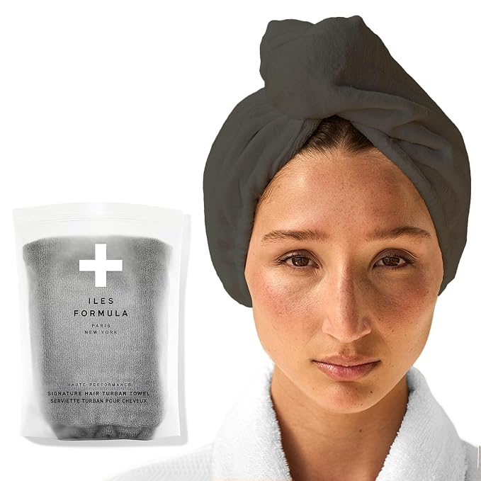 ILES FORMULA Hair Turban Towel – Ultra-Soft Microfiber Hair Towel Wrap by IlesFormula