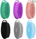 Soft Silicone Body Scrubber 6 PCS Silicone Body Shower, Silicone Loofah 2 in 4 by Bsofing