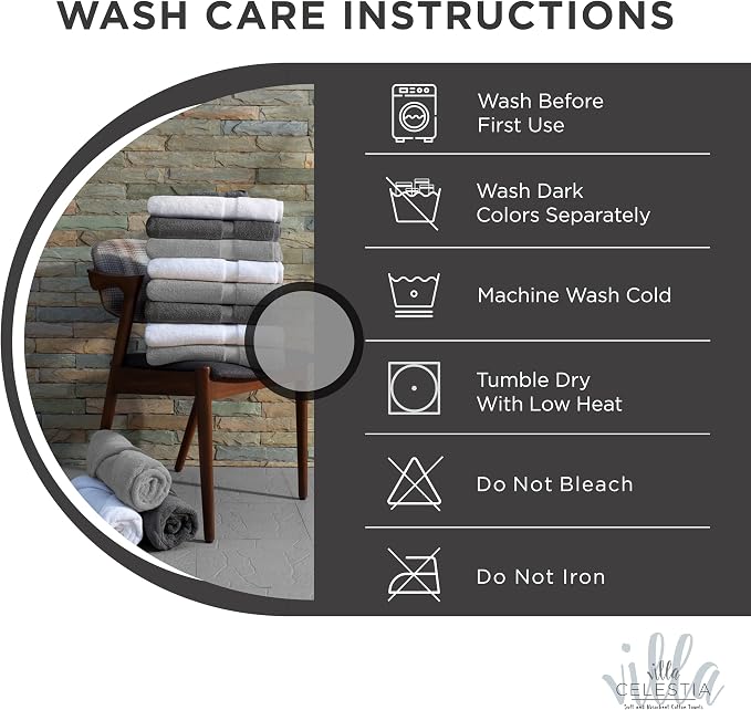 100% Cotton Wash Cloth for face & Body Set of 12, Sustainable, Highly Absorbent - Image 5