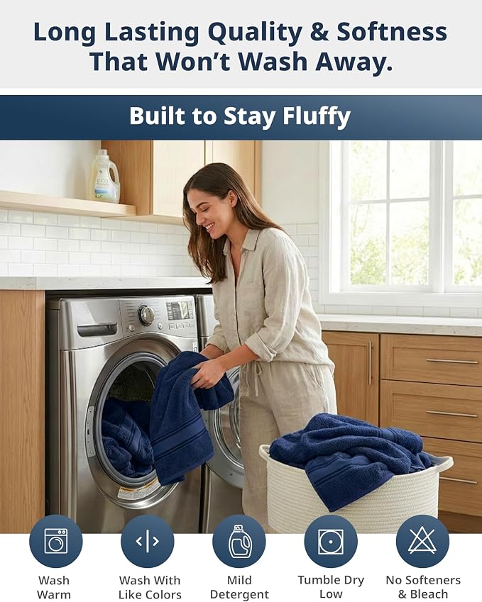 LANE LINEN Luxury Bath Towels Set - Image 8