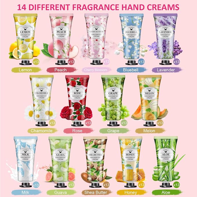 182 Pack Hand Cream Set, Mothers Day Gifts, Hand Lotion - Image 3