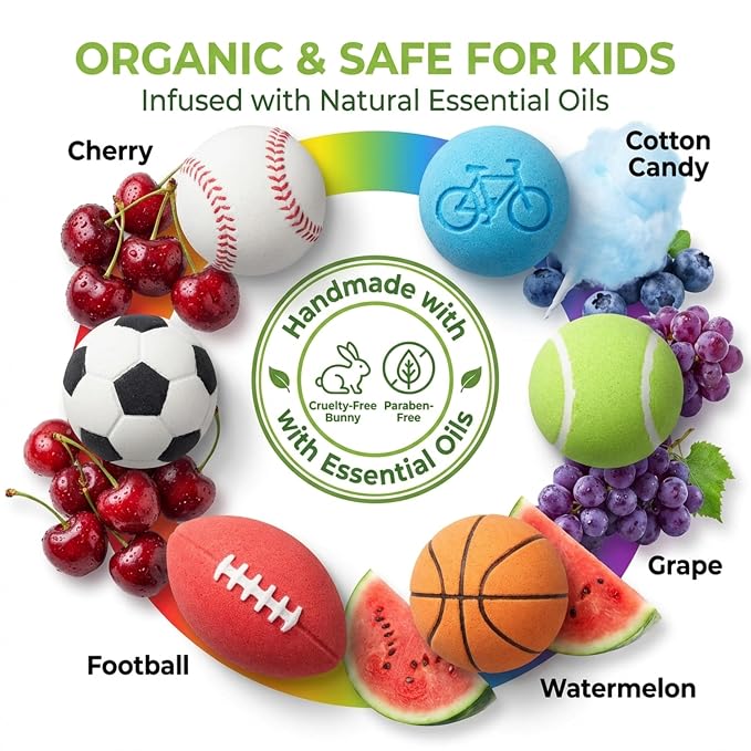 Bath Bombs For Boys W/Educational Flash Cards - Image 4