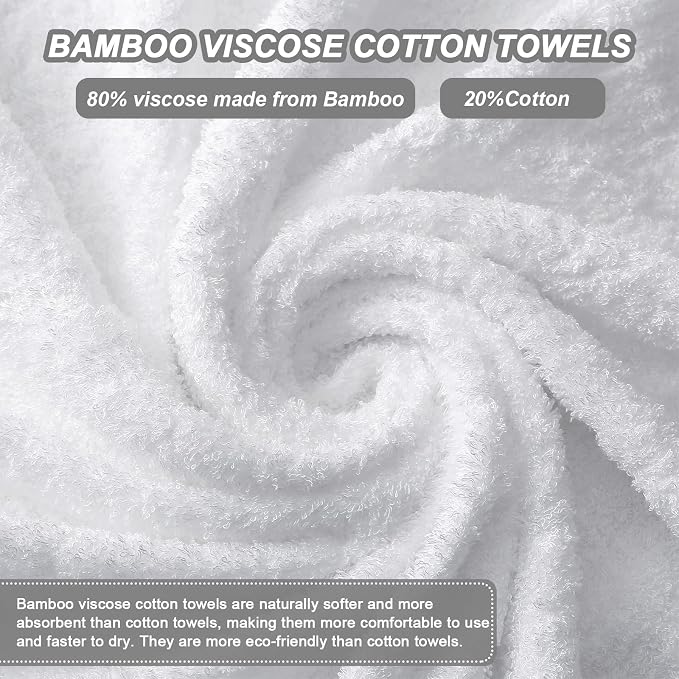 Aibaser Bath Towels, 27x54inch - Image 3
