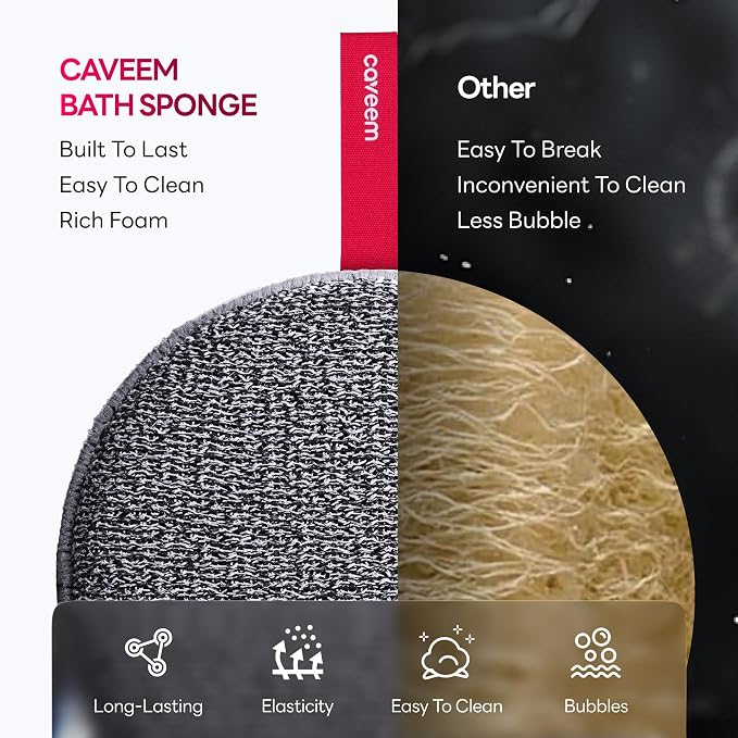 Caveem Exfoliating Body Scrubber, Bath and Body Scrub Buffer, Body Exfoliator - Image 6