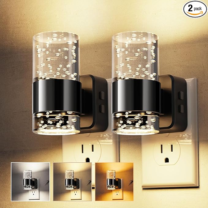 L LOHAS LED Night Lights Plug into Wall 2 Pack, Dimmable Night Light by LLOHASLED
