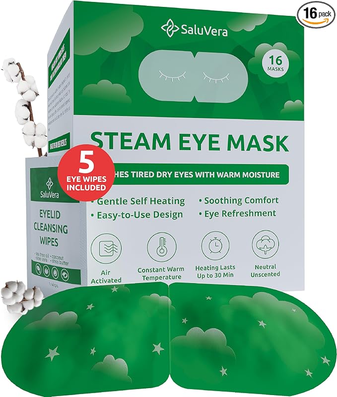 SaluVera Steam Eye Mask for Dry Eyes by SaluVera