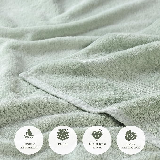 Superior Egyptian Cotton 2-Piece Bath Sheet Towel Set, Oversized Body Towels - Image 8