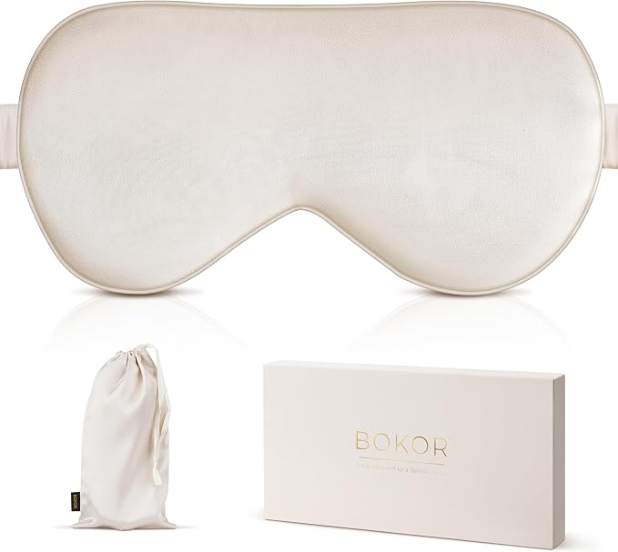 BOKOR Nature Silk Sleep Eye Mask, Sleeping Mask, Dark Circles and Puffiness - Image 7