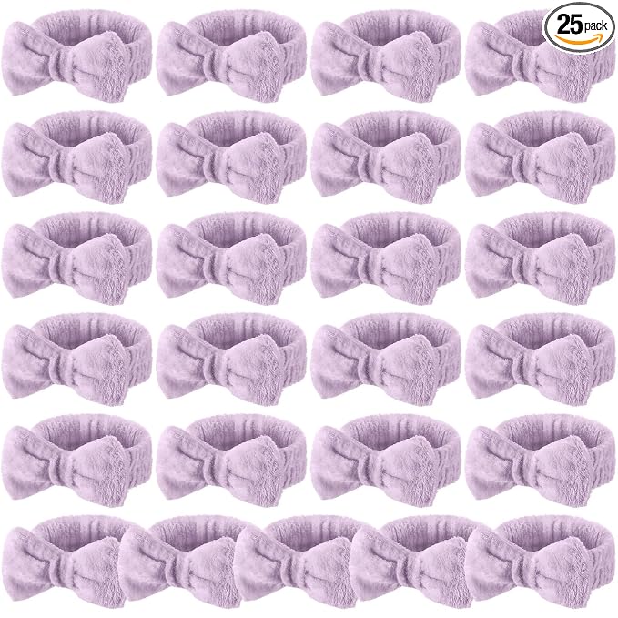 25 Pcs Spa Headband Bulk Makeup Headbands by Wavyknot