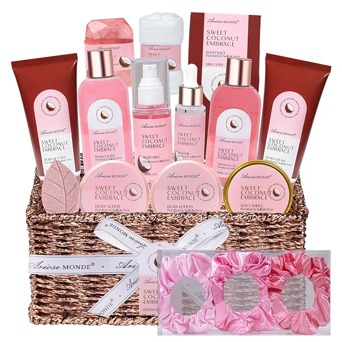 Mother‘s Day Gift Baskets for Women, Spa Gifts for Women, Bubble Bath, Relaxing by Ariosemonde
