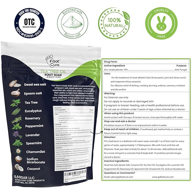 FOOT CURE Tea Tree Oil & Muscle Foot Soak - Image 3