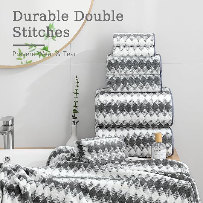 4 Piece Bath Towel Set Oversized Bath Sheet 35"x70" Bathroom Towel Extra Large - Image 6