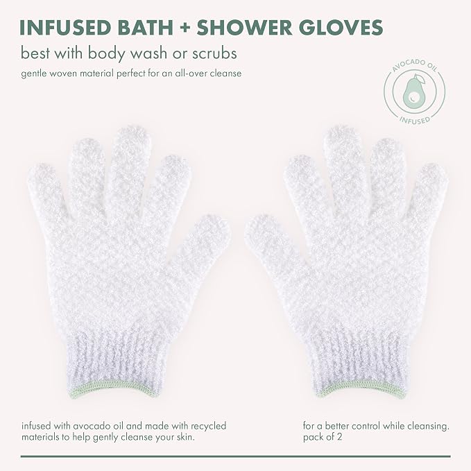 EcoTools Gentle Bath + Shower Gloves, Exfoliating Gloves Remove Dead Skin & - Image 3