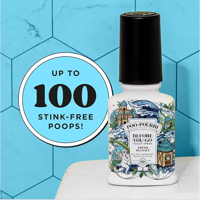 Poo-Pourri Before-You-Go Toilet Spray, Fresh Sea Salt, 2 Fl Oz, Bathroom Odor - Image 7