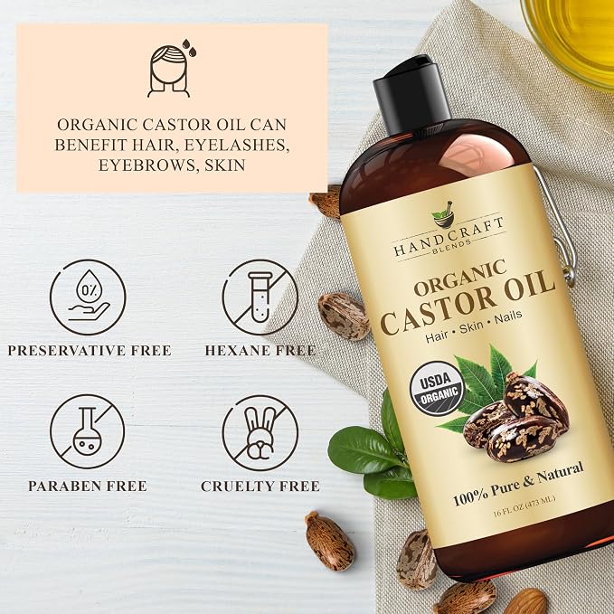 Handcraft Blends Organic Castor Oil 16 Fl Oz | Roll on Bottle | 100% Pure and - Image 4