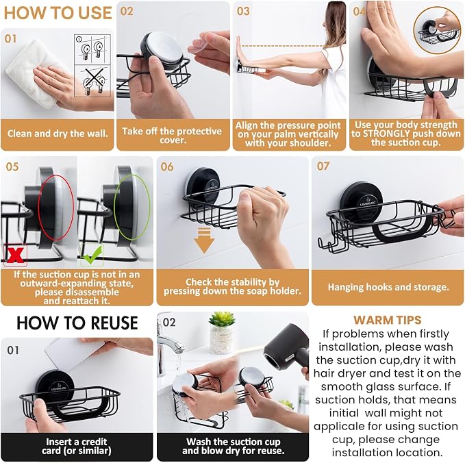 LEVERLOC Soap Holder Shower - Image 4