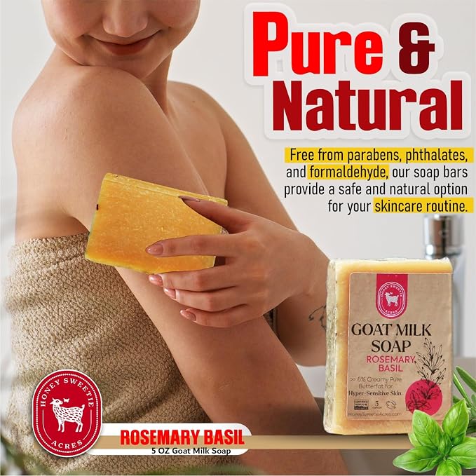 Honey Sweetie Acres Rosemary Basil Goat Milk Soap - Image 3