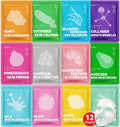 KONEUK 12 Pack Collagen Hydrating Face Masks Skincare, Sheet Face Mask by KONEUK