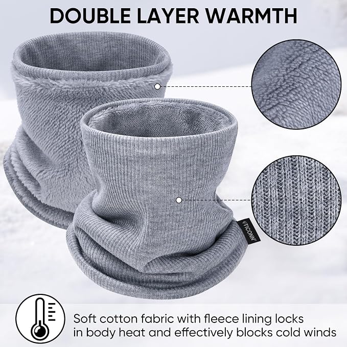 TICONN Neck Gaiter Face Cover Scarf, Neck Warmer Breathable Sun & Wind-proof - Image 2