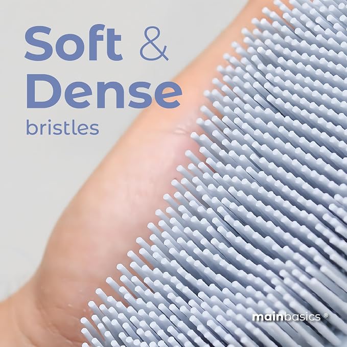 MainBasics Silicone Body Scrubber Dual-Sided Shower Loofah and Scalp Scrubber - Image 3