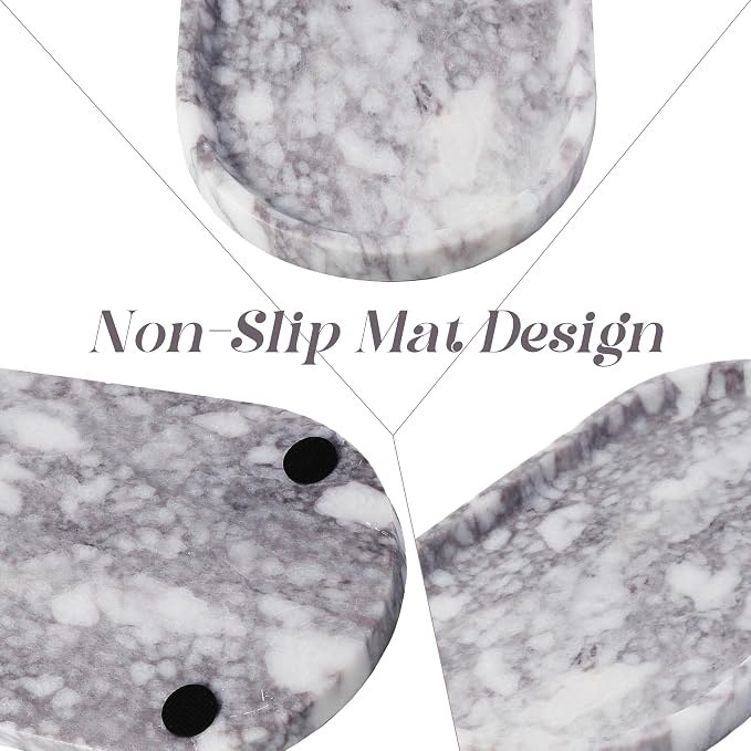 Koville Real Luxurious Natural Marble Vanity Tray, Stone Perfume Trays Jewelry - Image 4