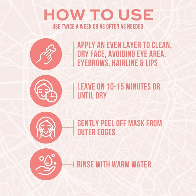 Freeman Exotic Blends French Pink Clay Peel-Off Face Mask, Pore Clearing Facial - Image 4