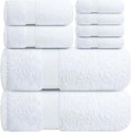Infinitee Xclusives Luxury 100% Cotton Towel Set – 8 Piece Bathroom Towel Set – by InfiniteeXclusives