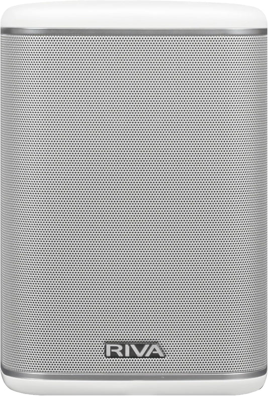 RIVA Upgraded Arena Wi-Fi Bluetooth Hi-Fi Speaker, 6 Drivers, 50W, Multiroom Music System, Supports Airplay 2, Chromecast, Spotify, Tidal and More Streaming (White)