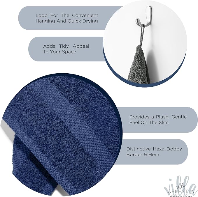 100% Cotton Wash Cloth for face & Body Set of 12, Sustainable, Highly Absorbent - Image 4