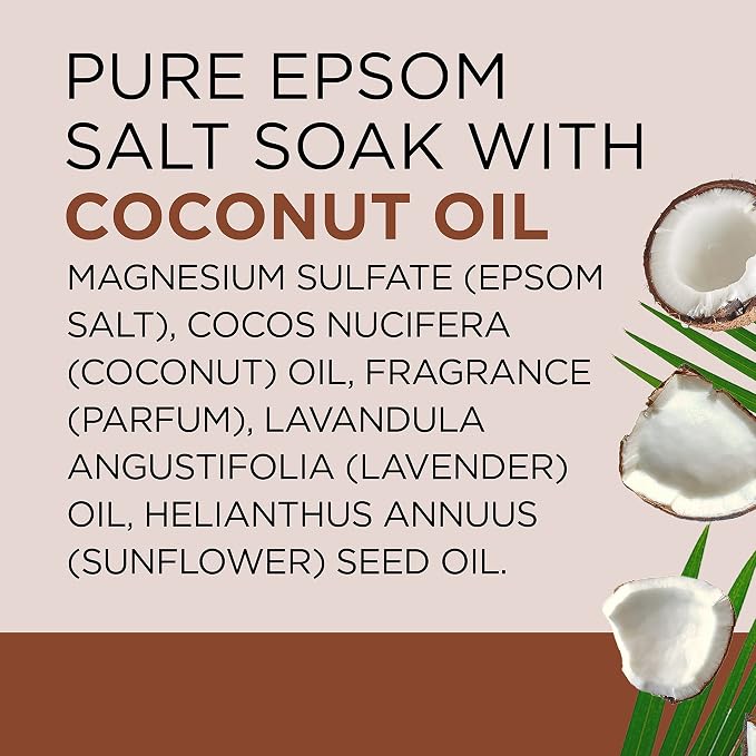 Dr Teal's Salt Soak with Pure Epsom Salt, Nourish & Protect with Coconut Oil - Image 13