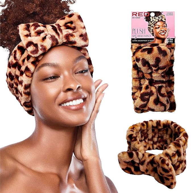 Red by Kiss Spa Headband for Washing Face Facial Makeup Bow Head Band Soft by REDbyKISS