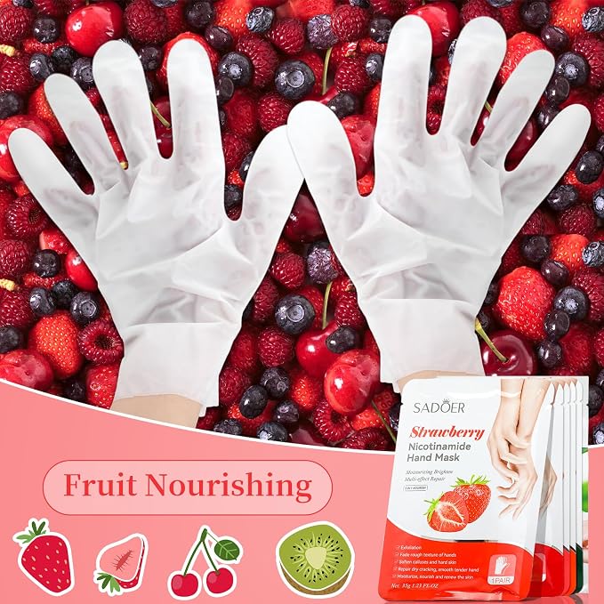 24 Pcs Fruits Beauty Hand Foot Mask Bulk Hydrating Hand Foot Moisturizing - Image 3