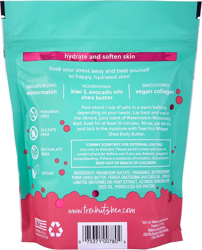 Tree Hut Watermelon Moisturizing Bath Soak, Bath Salt - Image 2