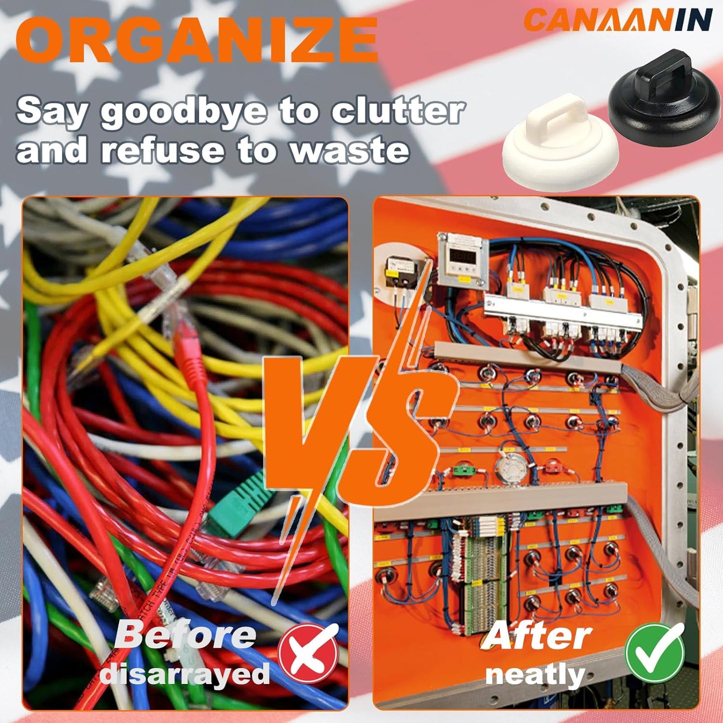 Magnet Zip Tie Mount Magnetic Zip Ties Mount Clips Base Holder Strong Multipurpose Wire Cable Holder Mount Wire Clips Management for Home Office Marine Electrical Wiring (Black, 6 Piece)