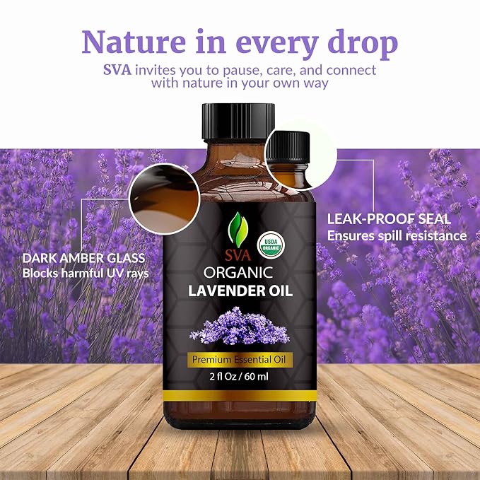 SVA Lavender Essential Oil Organic – 2 Fl Oz – 100% Natural Organic Lavender Oil - Image 7