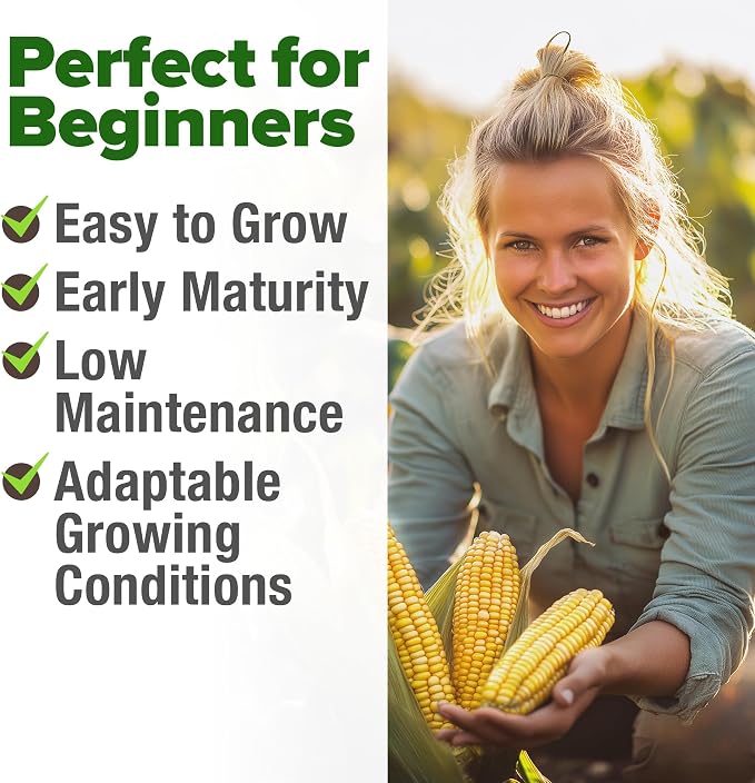 HOME GROWN Golden Bantam Sweet Corn Seeds 100+ Heirloom Non-GMO Seeds - Image 5
