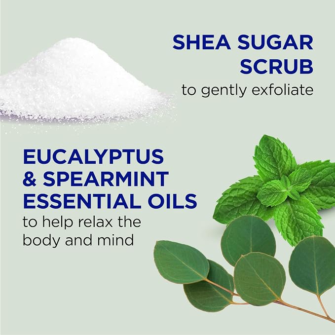 Dr Teal's Shea Sugar Scrub, Eucalyptus & Spearmint Essential Oils, 19 oz - Image 2