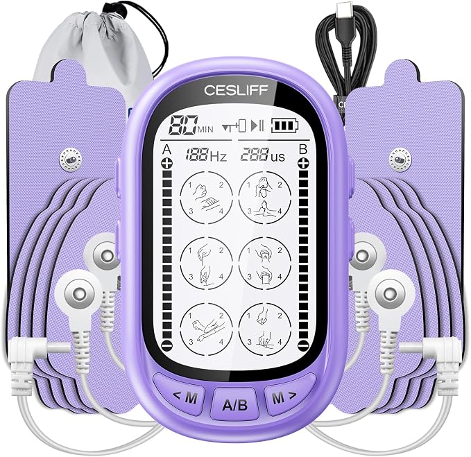 Dual Channel TENS EMS Unit TENS & PMS Unit by CESLIFF