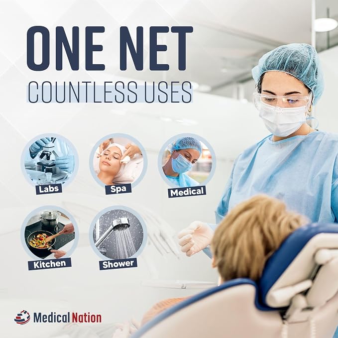 Medical Nation 21" Disposable Bouffant Caps Hair Net | CASE OF 1000, - Image 6