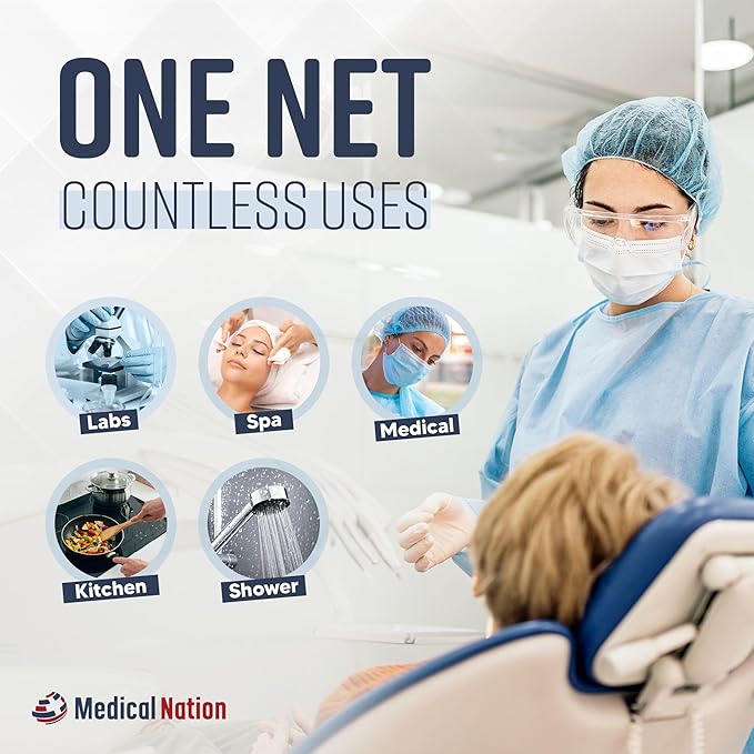 Medical Nation 21" Hair Net Disposable Bouffant Caps |Pack of 100, Non-Pleated - Image 5