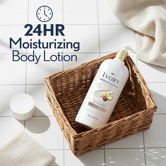 Ivory Hand & Body Lotion, 24hr Moisturizing, Repairs Extra Dry Skin, All Day - Image 2