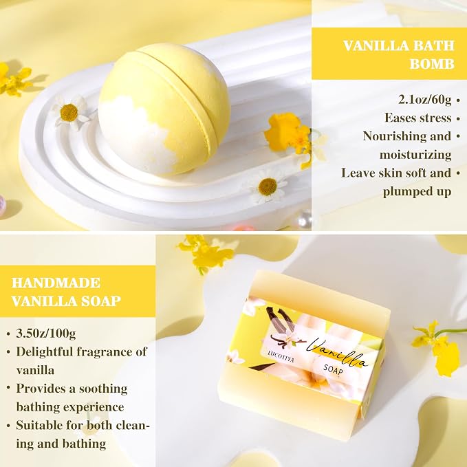 Gifts for Women, Birthday Gifts for Women, Bath and Body Gifts Set, Vanilla Spa - Image 5